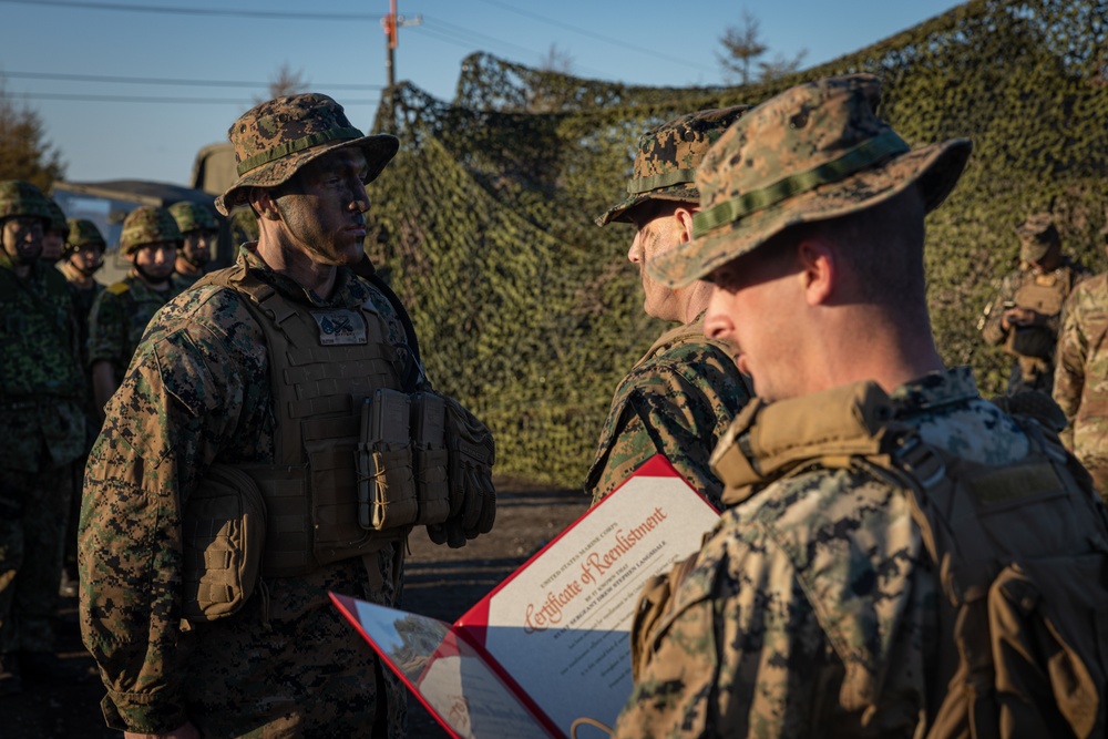 KS25 | 12th MLR Marine Reenlistment at Yausubetsu Maneuver Area