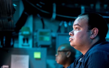 Commander, Task Force 70 (CTF 70) Sailors stand watch during Keen Sword 25