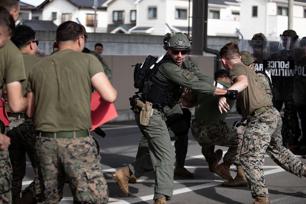 Keen Sword 25: MCAS Iwakuni Marines and Sailors Response to simulated Riot