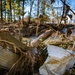 Construction debris shows extent of damage caused by Hurricane Helene