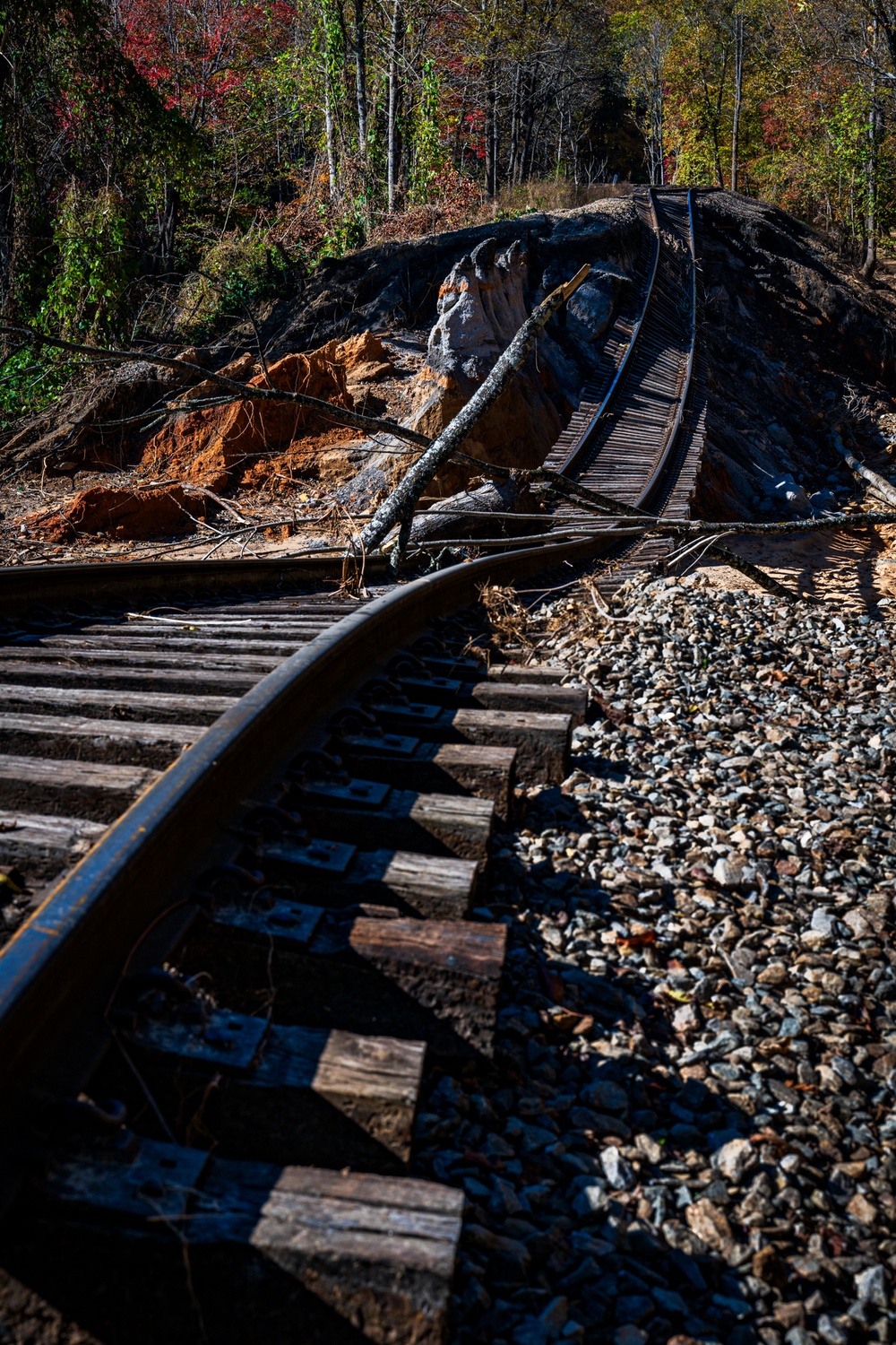 Railroad track damage in Old Fort Highlights Helene’s impact