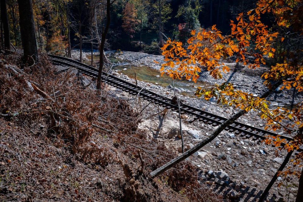 Railroad track damage in Old Fort Highlights Helene’s impact