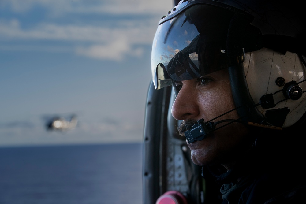 George Washington conducts replenishment-at-sea with USNS Cesar Chavez