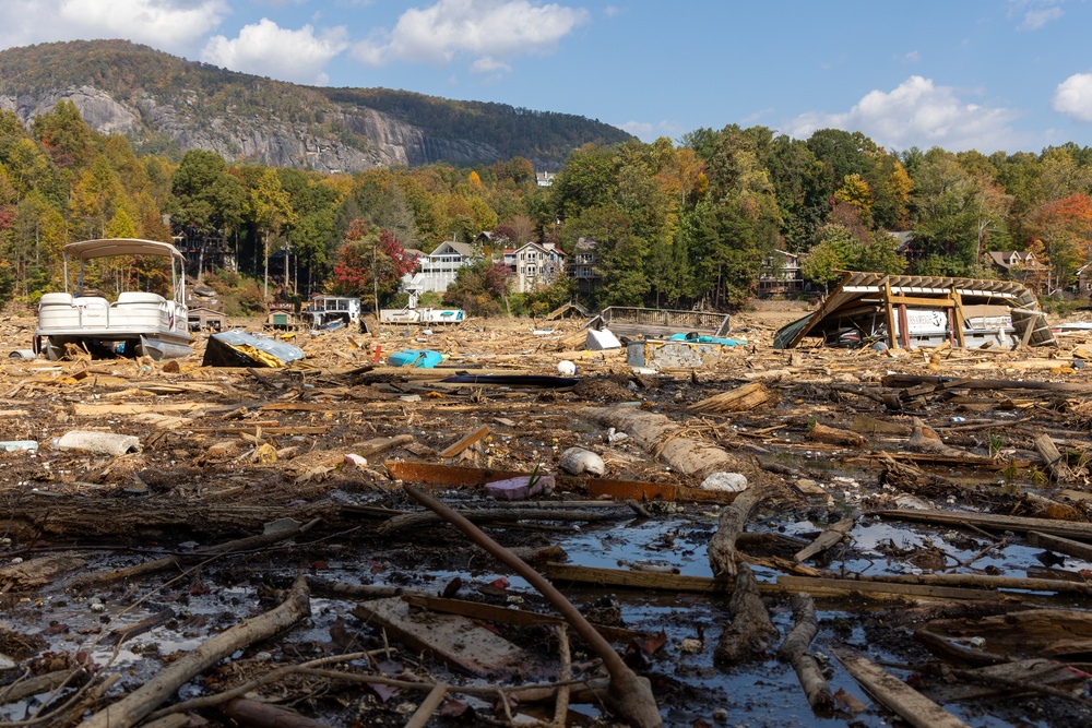 Task Force Debris and USACE Officials Survey Lake Lure’s Post-Storm Conditions