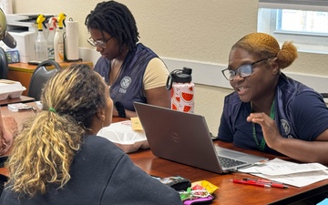 FEMA Disaster Survivor Assistance Team Members Help Residents