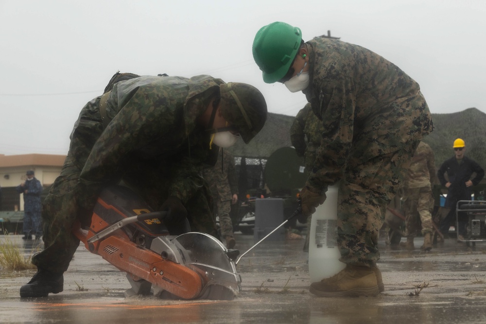 KS 25 | U.S., Japan Forces Conduct Airfield Damage Repair on Kadena Air Base