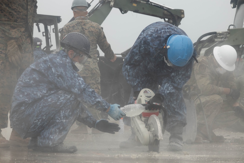 KS 25 | U.S., Japan Forces Conduct Airfield Damage Repair on Kadena Air Base