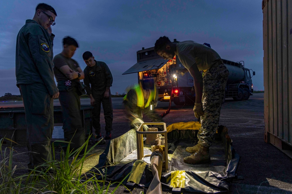 U.S. Marines, JASDF set up fueling operations