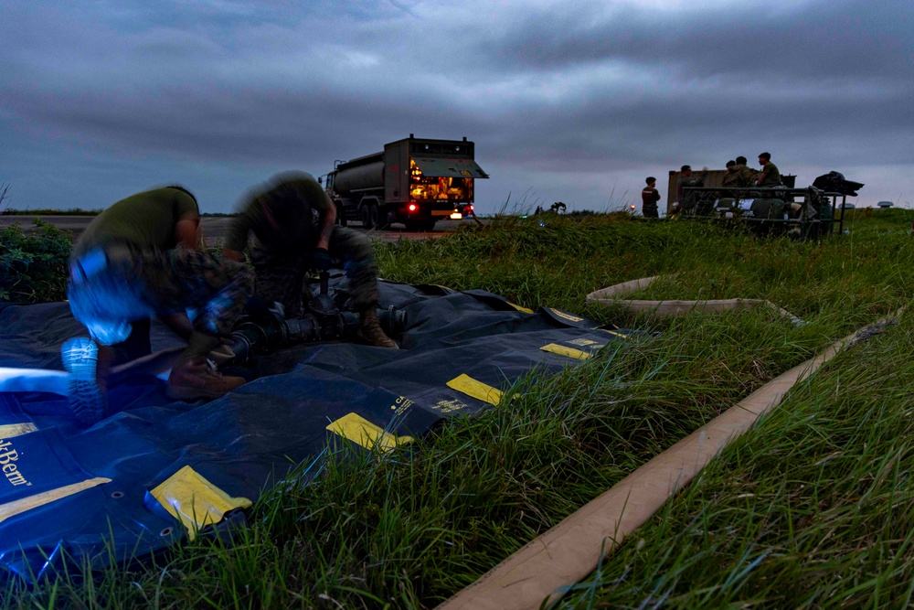 U.S. Marines, JASDF set up fueling operations