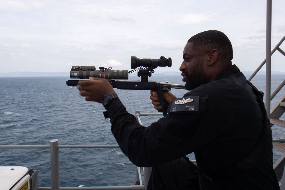 USS Boxer transits the Surigao Strait