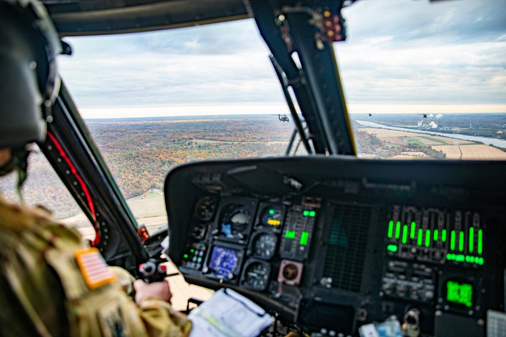 244th ECAB UH-60 Black Hawk Multi-Ship Movement