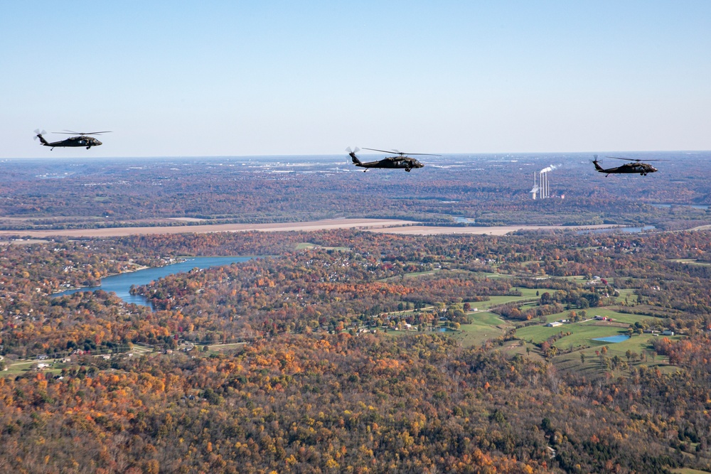 244th ECAB UH-60 Black Hawk Multi-Ship Movement