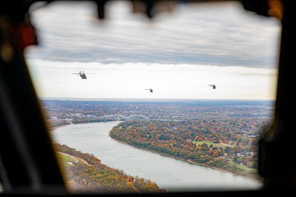 244th ECAB UH-60 Black Hawk Multi-Ship Movement