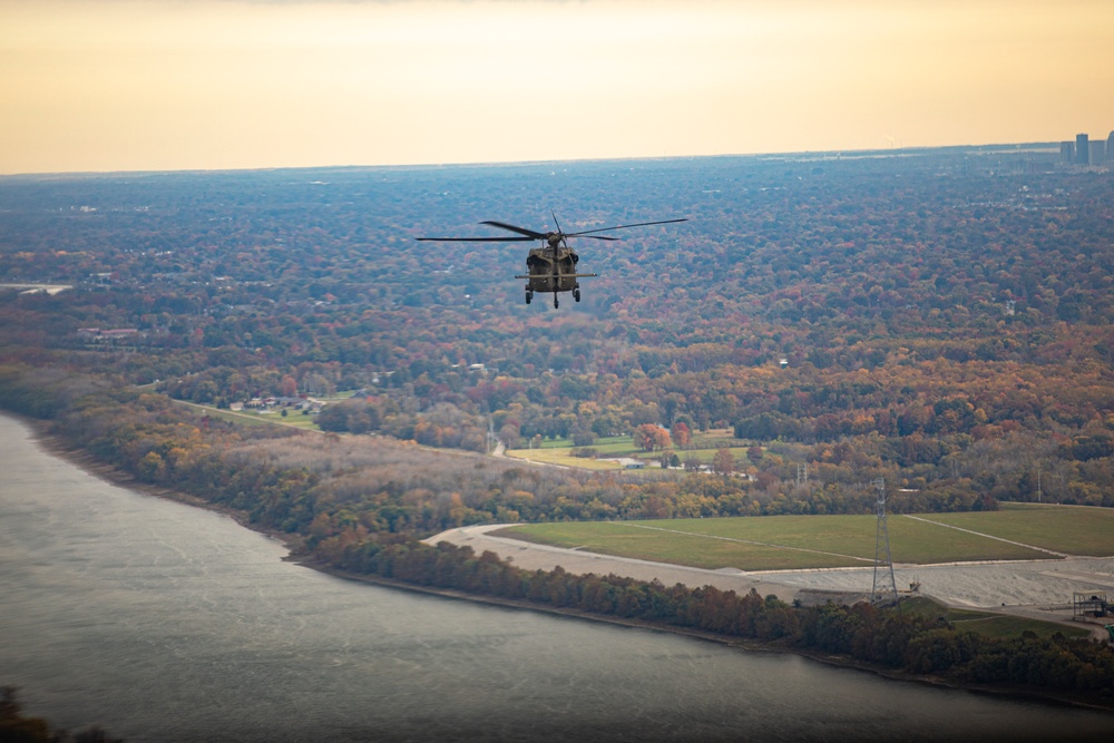 244th ECAB UH-60 Black Hawk Multi-Ship Movement