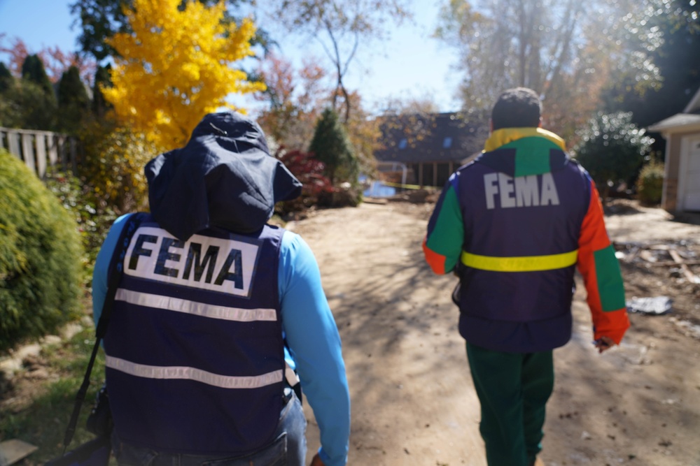 FEMA Disaster Survivor Assistance Teams Go Door-to-Door in Swannanoa