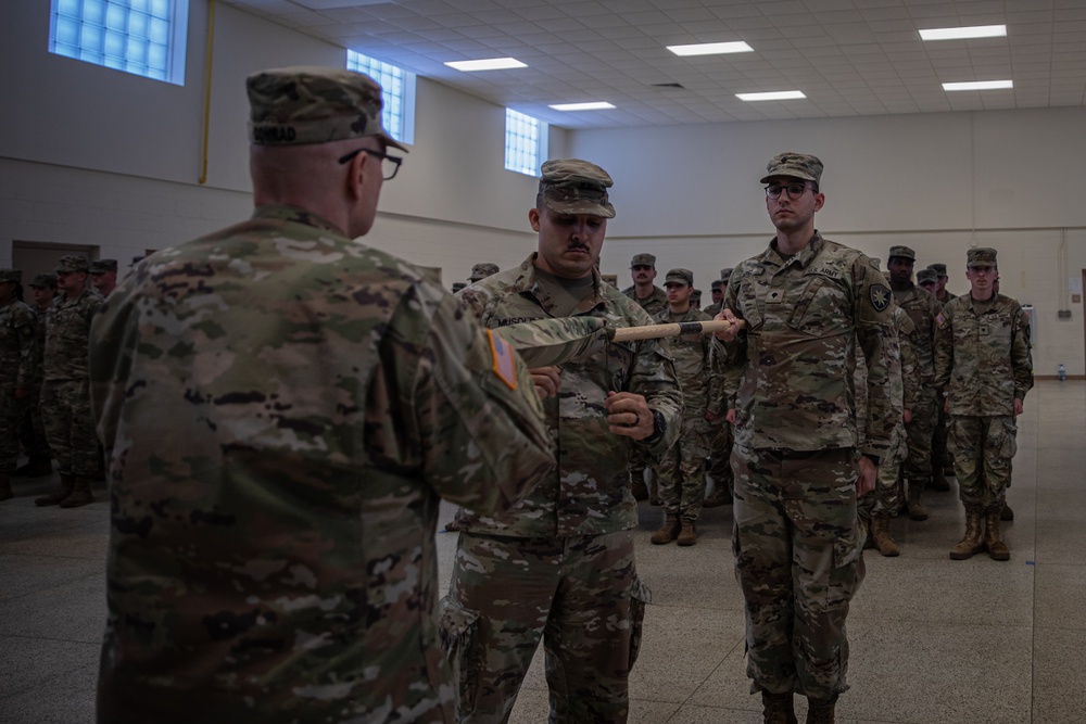 Florida Army National Guard Soldiers gather with loved ones for a farewell ceremony before departing for the Southwest Border.