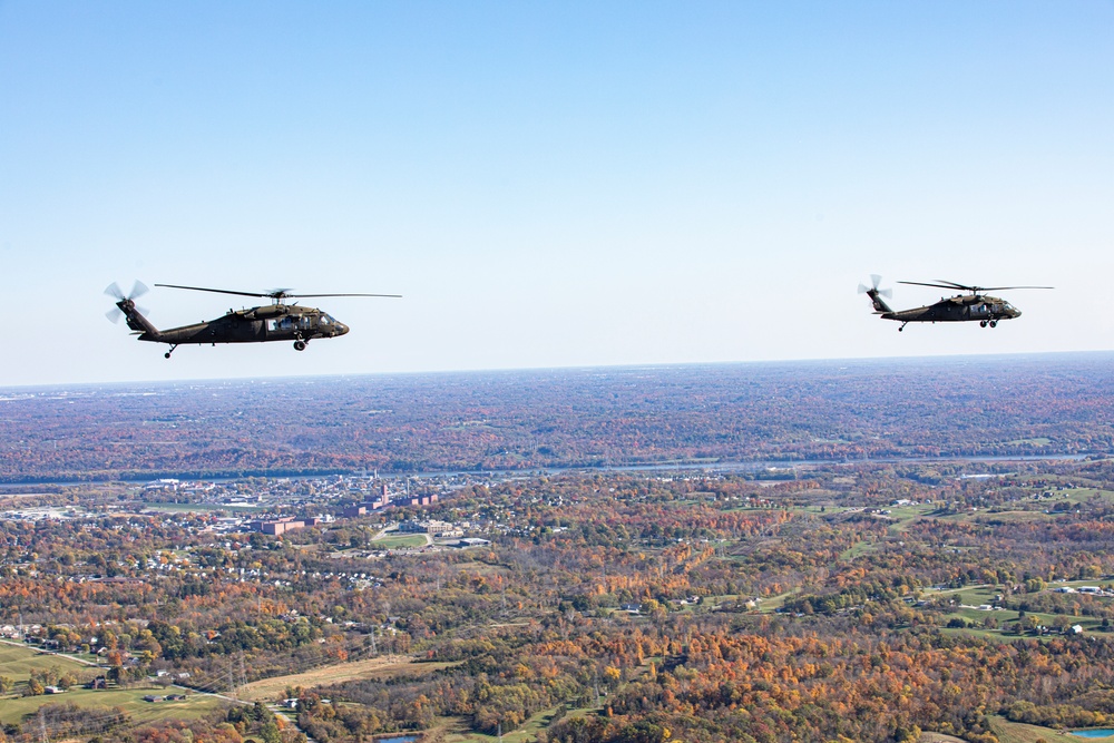 244th ECAB UH-60 Black Hawk Multi-Ship Movement