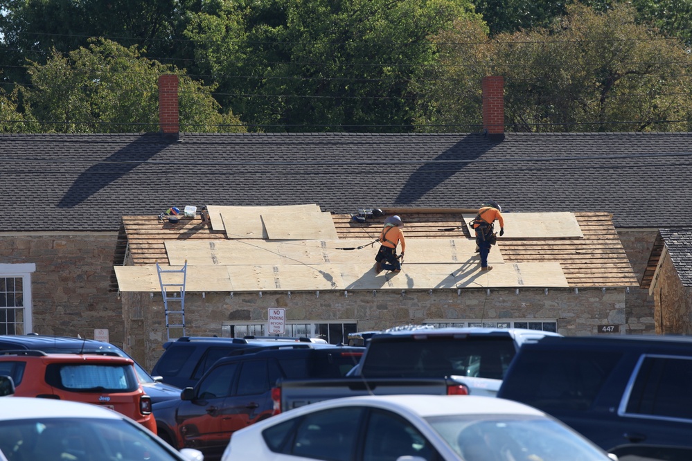 New roofs going on at Fort Sill