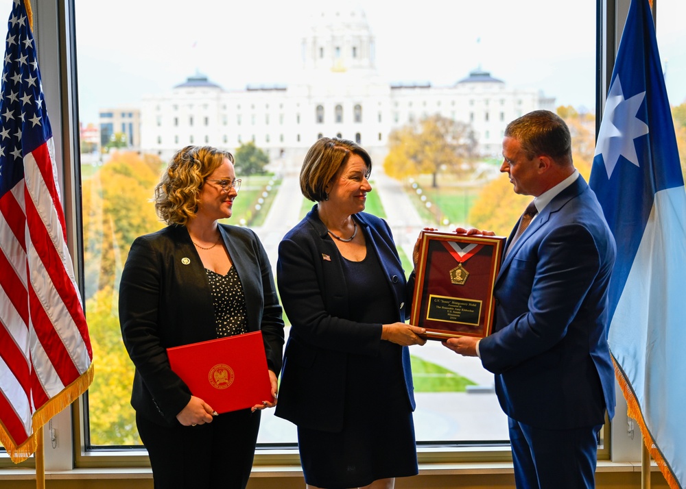 Senator Klobuchar awarded the Montgomery Medal