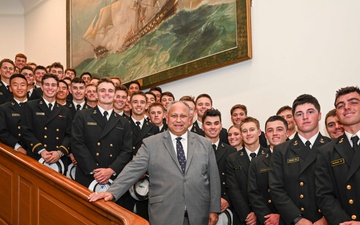 SECNAV Meets with USNA Mens Baseball Team