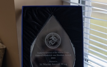 2nd Marine Aircraft Wing recognized for superior inspection performance with General Friedrich von Steuben Superior Unit Performance Award