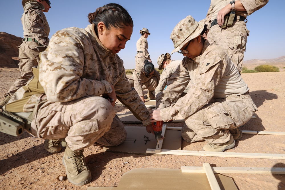 U.S. Marines train for all-female marksmanship SMEE in Jordan