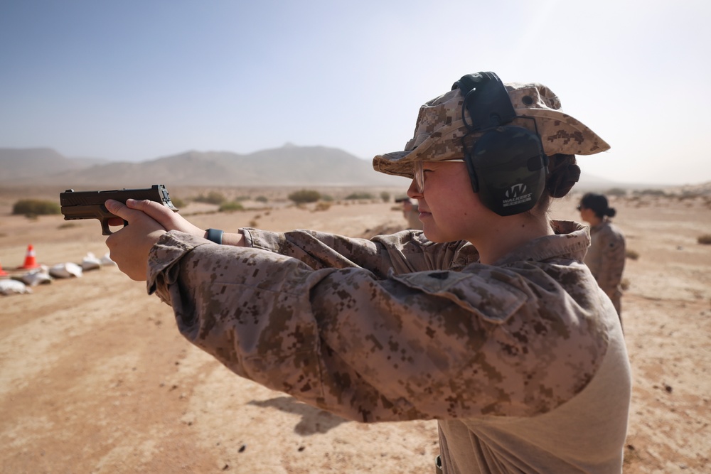 U.S. Marines train for all-female marksmanship SMEE in Jordan