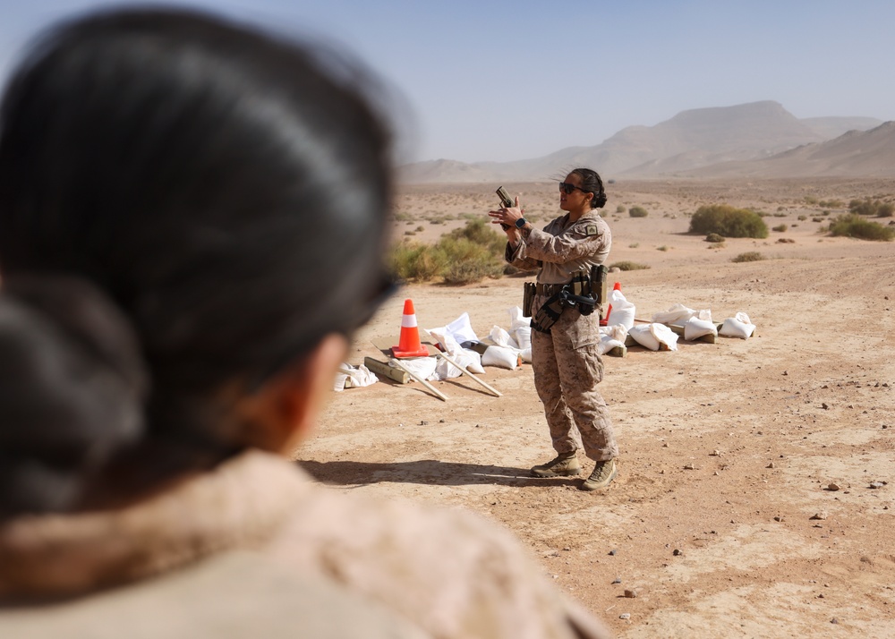 U.S. Marines train for all-female marksmanship SMEE in Jordan