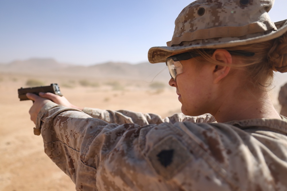 U.S. Marines train for all-female marksmanship SMEE in Jordan