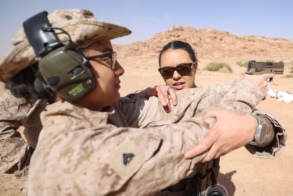 U.S. Marines train for all-female marksmanship SMEE in Jordan