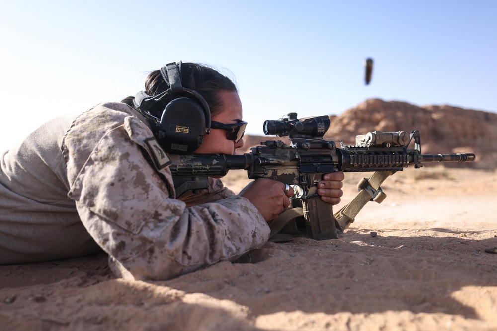 U.S. Marines train for all-female marksmanship SMEE in Jordan