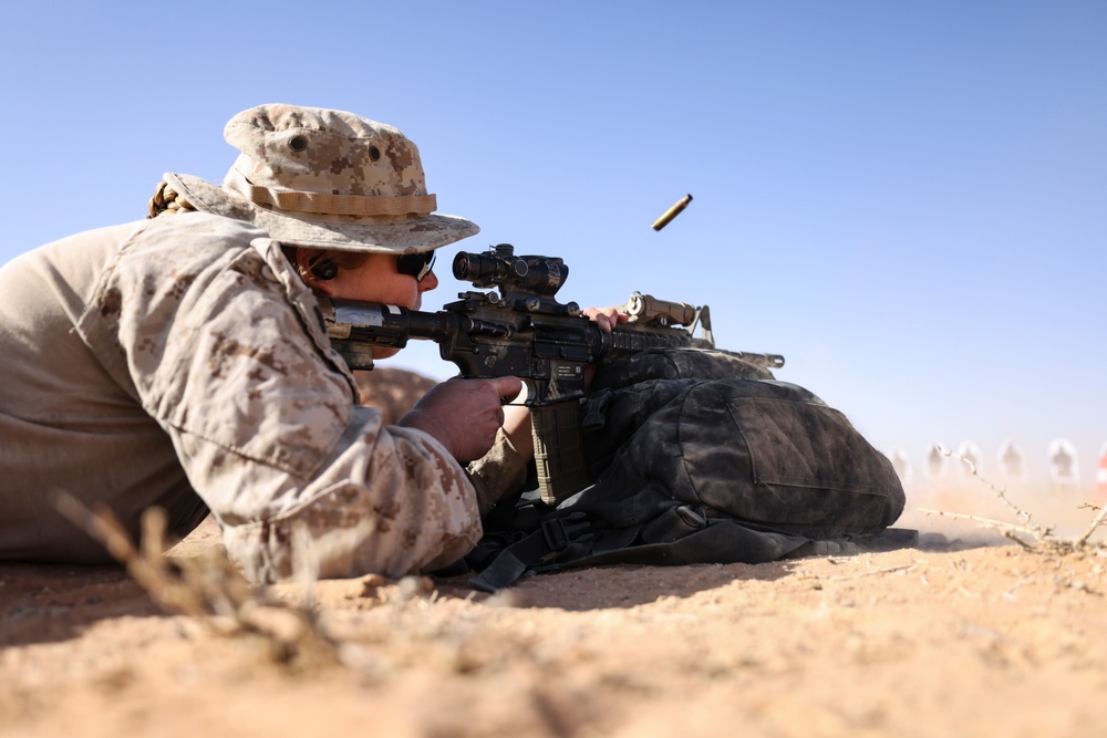 U.S. Marines train for all-female marksmanship SMEE in Jordan