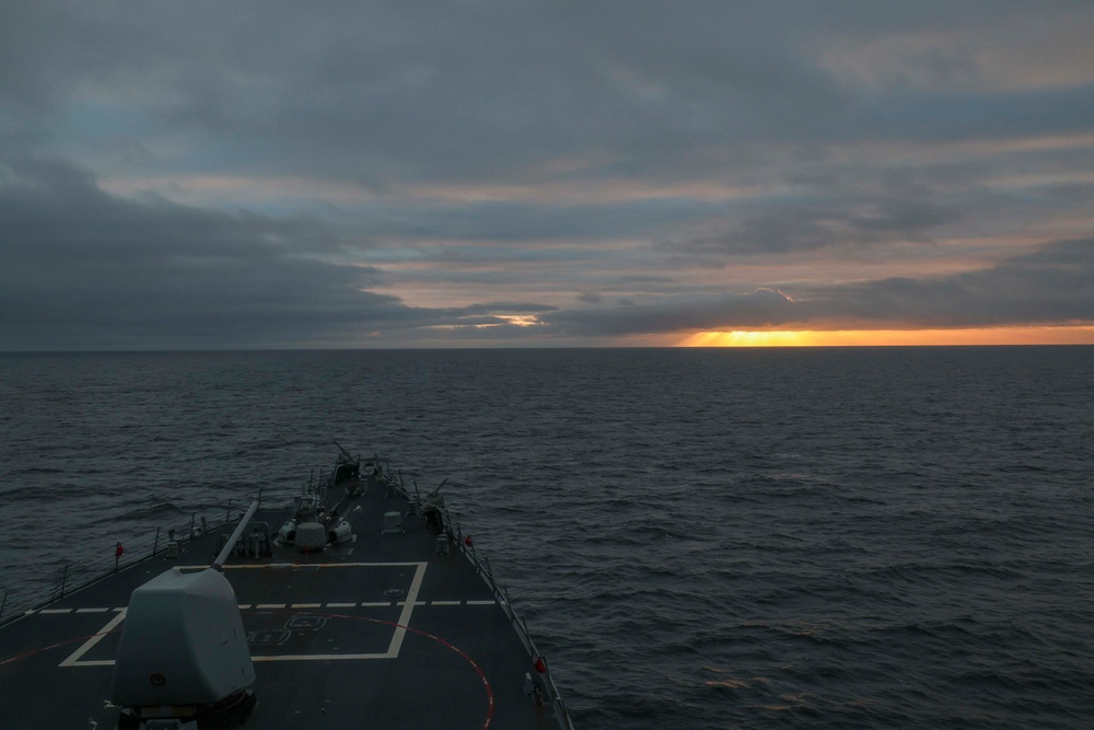 USS Stout Transits the Barents Sea