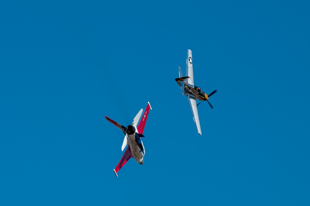 U.S. Air Force Air Combat Command F-16 Viper Demonstration Team perform at Wings Over Houston airshow