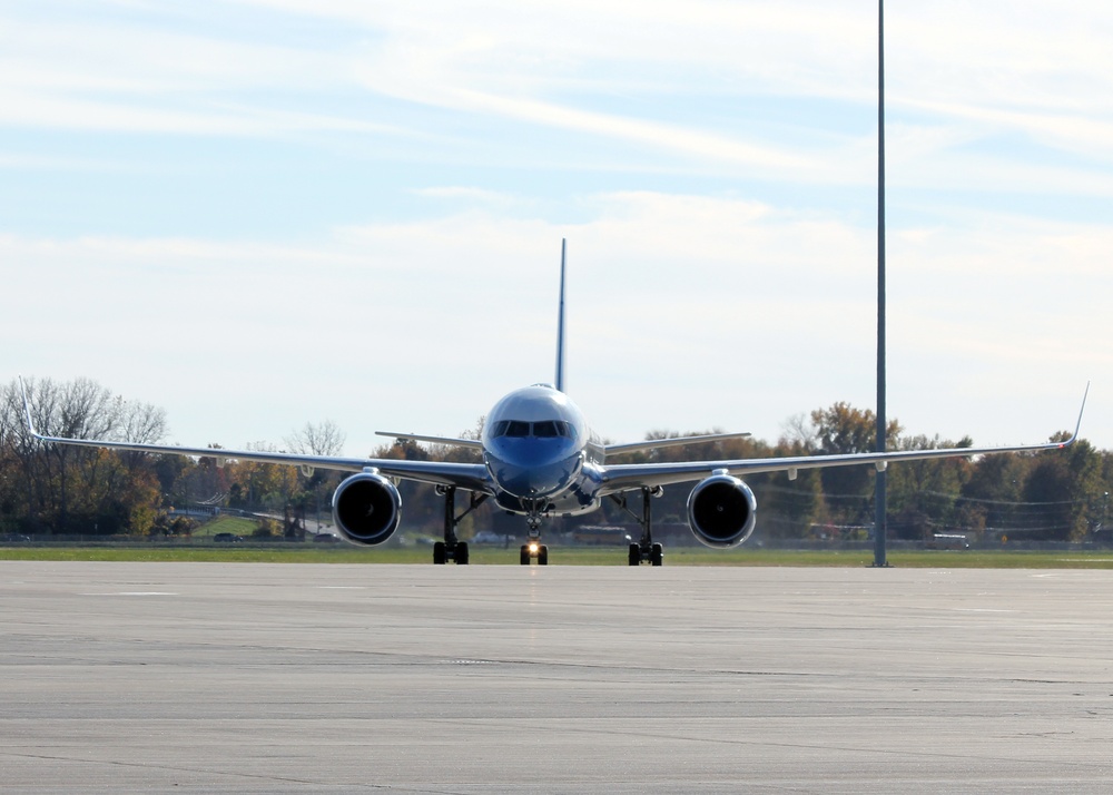 Air Force Two Arrives at Selfridge Air National Guard Base