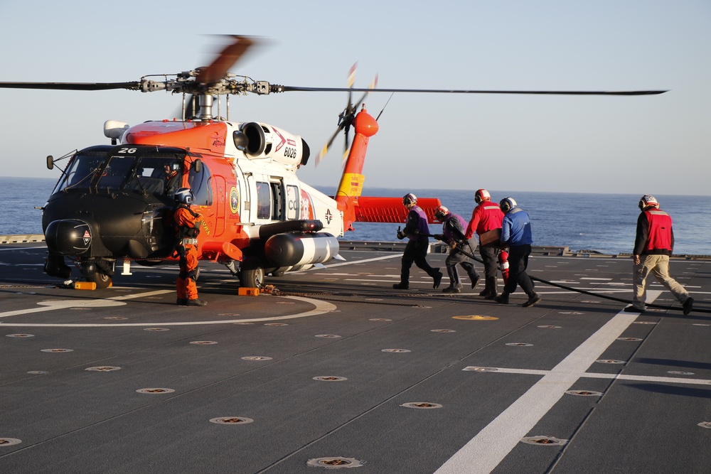 USS Mobile (LCS 26) Conducts Flight Operations in Support of US Coast Guard Search and Rescue Mission