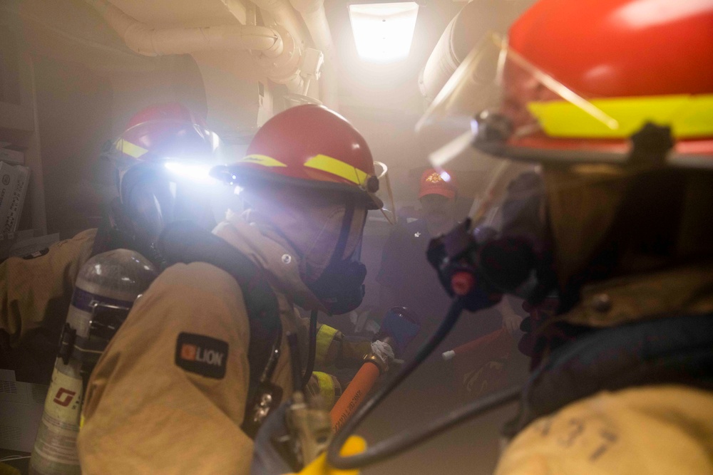 USS Ralph Johnson Conducts General Quarters Drill