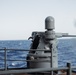 USS Ronald Reagan (CVN 76) fires Mk-38 machine gun