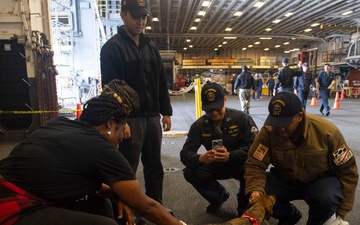 USS America (LHA 6) Visited by the American Red Cross Emotional Support Dogs