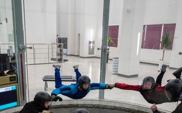 U.S. Army Green Berets use wind tunnel to maintain High Altitude High Opening jump proficiency