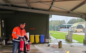 Battalion Benelux conducts fire safety refresher training at Zutendaal APS-2 worksite