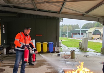 Battalion Benelux conducts fire safety refresher training at Zutendaal APS-2 worksite