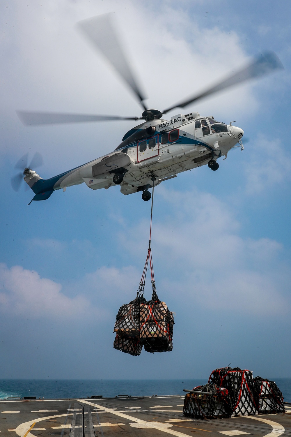 Michael Murphy conducts a replenishment-at-sea