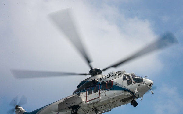 Michael Murphy conducts a replenishment-at-sea