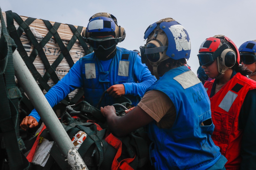 Michael Murphy conducts a replenishment-at-sea