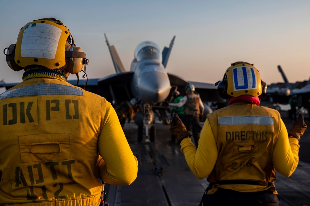 Abraham Lincoln conducts routine flight operations