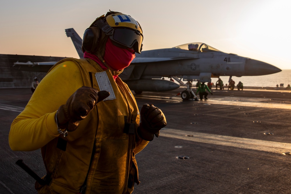 Abraham Lincoln conducts routine flight operations