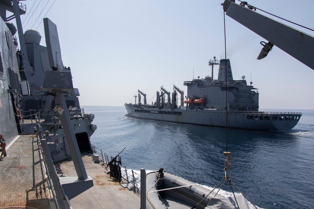 Frank E. Petersen Jr. conducts replenishment-at-sea