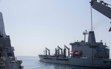 Frank E. Petersen Jr. conducts replenishment-at-sea