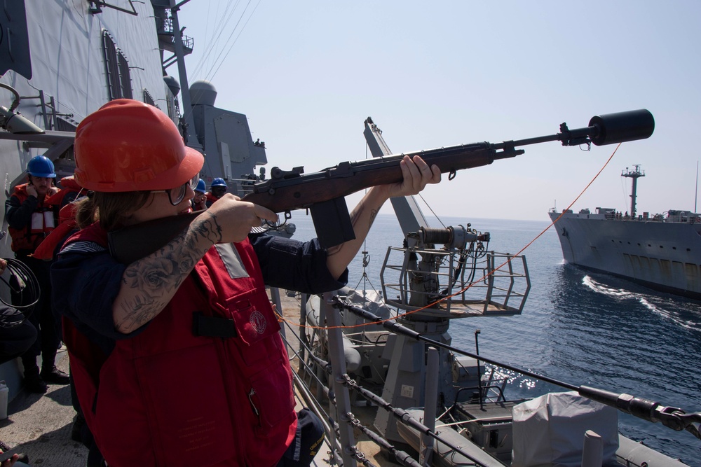 Frank E. Petersen Jr. conducts replenishment-at-sea